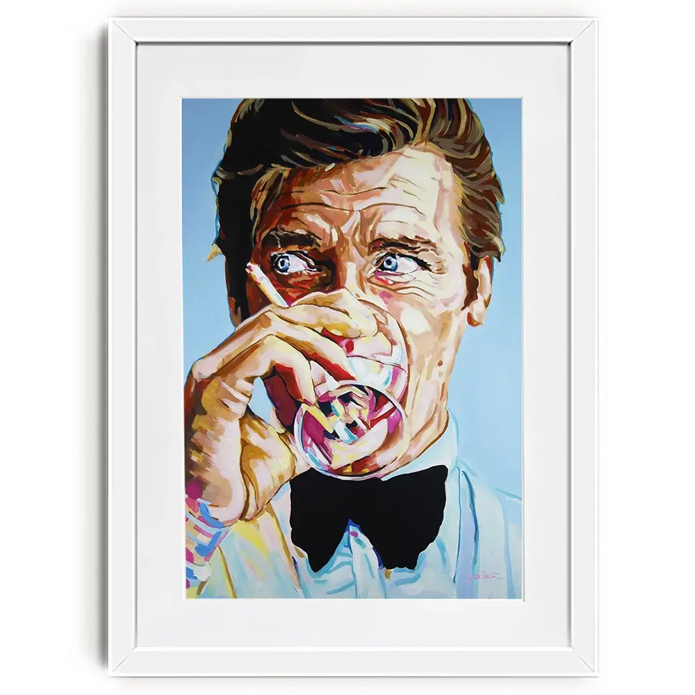 Roger Moore Framed Art Print Roger Moore Framed Art Print wall art product Juliet Stockton