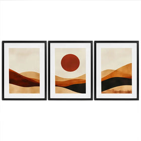 Rolling Hills And Moon Framed Art Print Trio Rolling Hills And Moon Framed Art Print Trio wall art product IAmHomeStudio