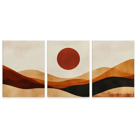 Rolling Hills And Moon Trio Canvas Print Rolling Hills And Moon Trio Canvas Print wall art product IAmHomeStudio