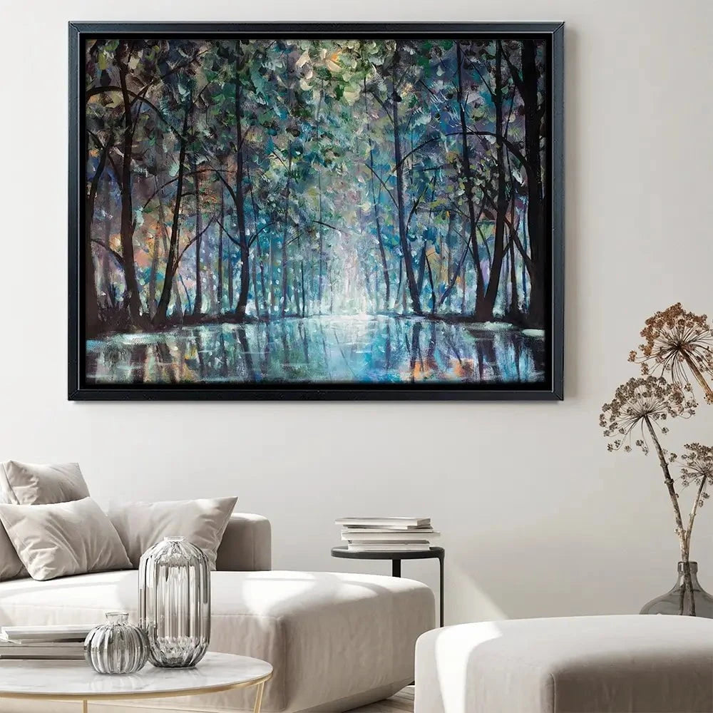 Romantic Rainy Blue Canvas Print Romantic Rainy Blue Canvas Print | Romantic Rainy Blue Canvas Wall Art wall art product Valery Rybakow / Shutterstock