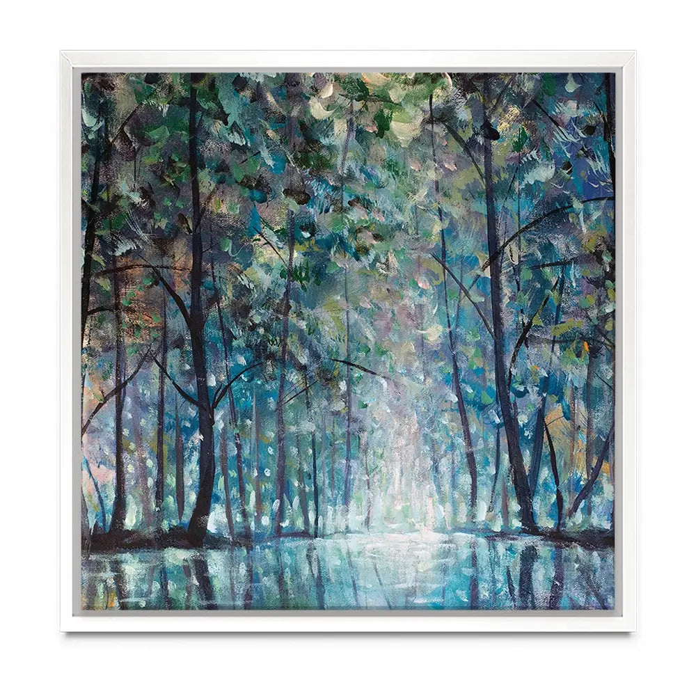 Romantic Rainy Blue Oversized Canvas Print Romantic Rainy Blue Oversized Canvas Print wall art product Art Print Shop