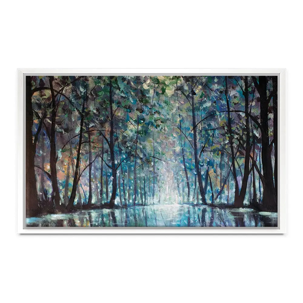 Romantic Rainy Blue Oversized Canvas Print Romantic Rainy Blue Oversized Canvas Print wall art product Art Print Shop