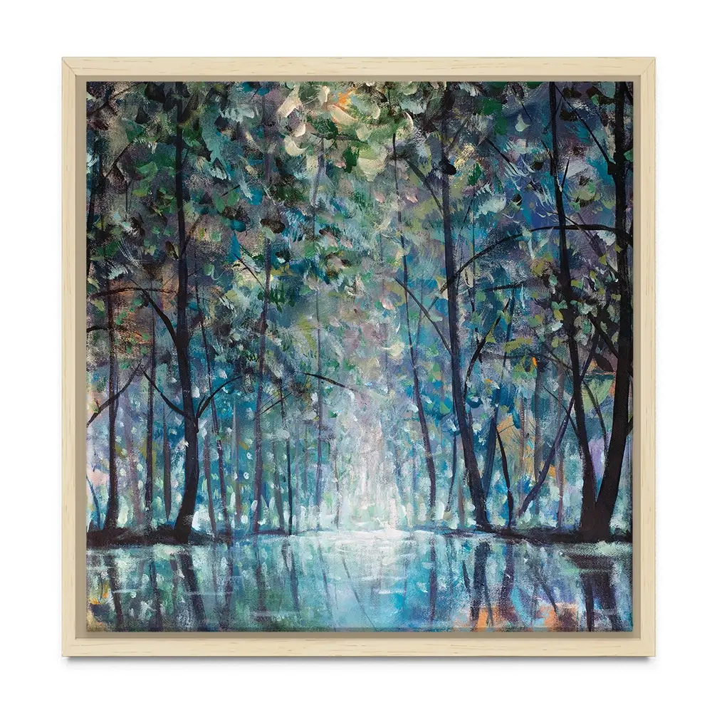 Romantic Rainy Blue Square Canvas Print Romantic Rainy Blue Square Canvas Print wall art product Valery Rybakow / Shutterstock