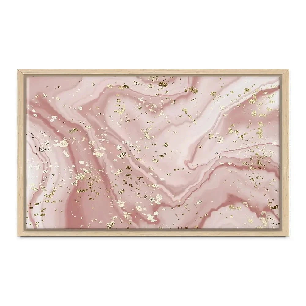 Rose Marble Speckles Canvas Print Rose Marble Speckles Canvas Print wall art product NikaMooni / Shutterstock
