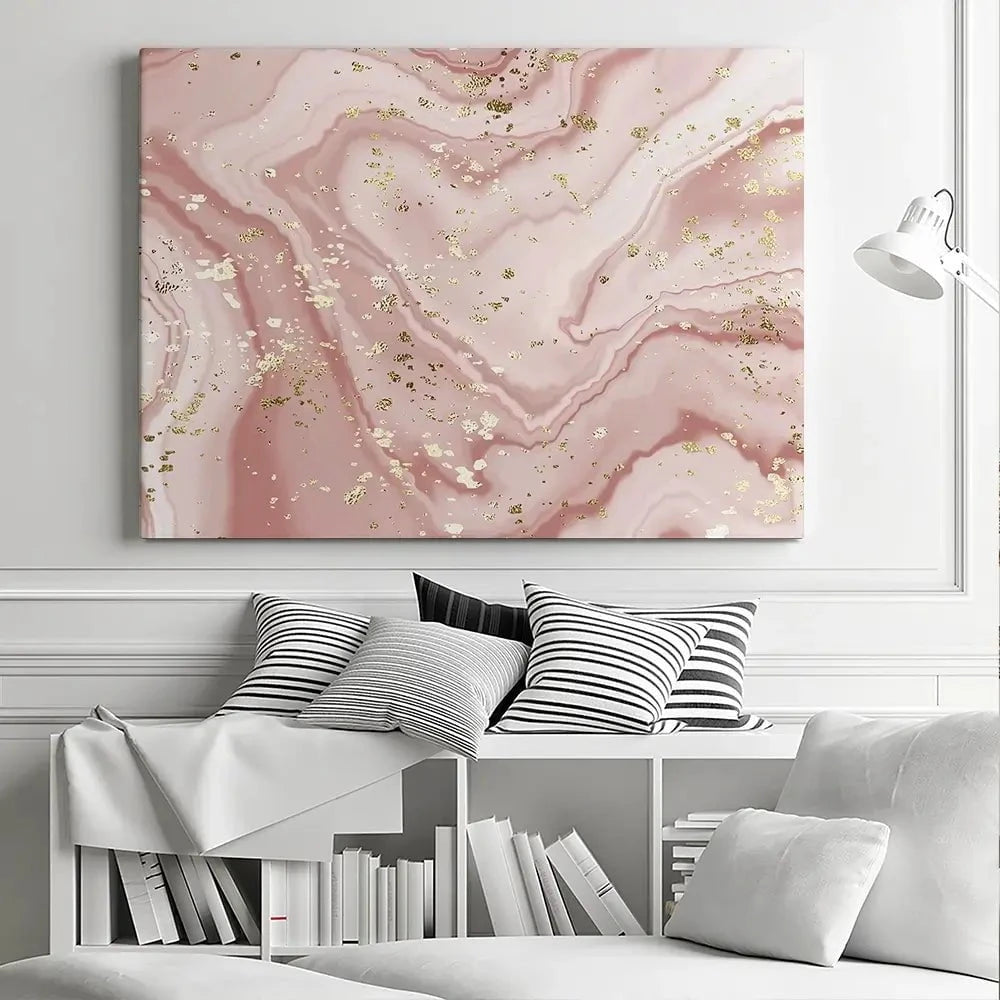 Rose Marble Speckles Canvas Print Rose Marble Speckles Canvas Print wall art product NikaMooni / Shutterstock
