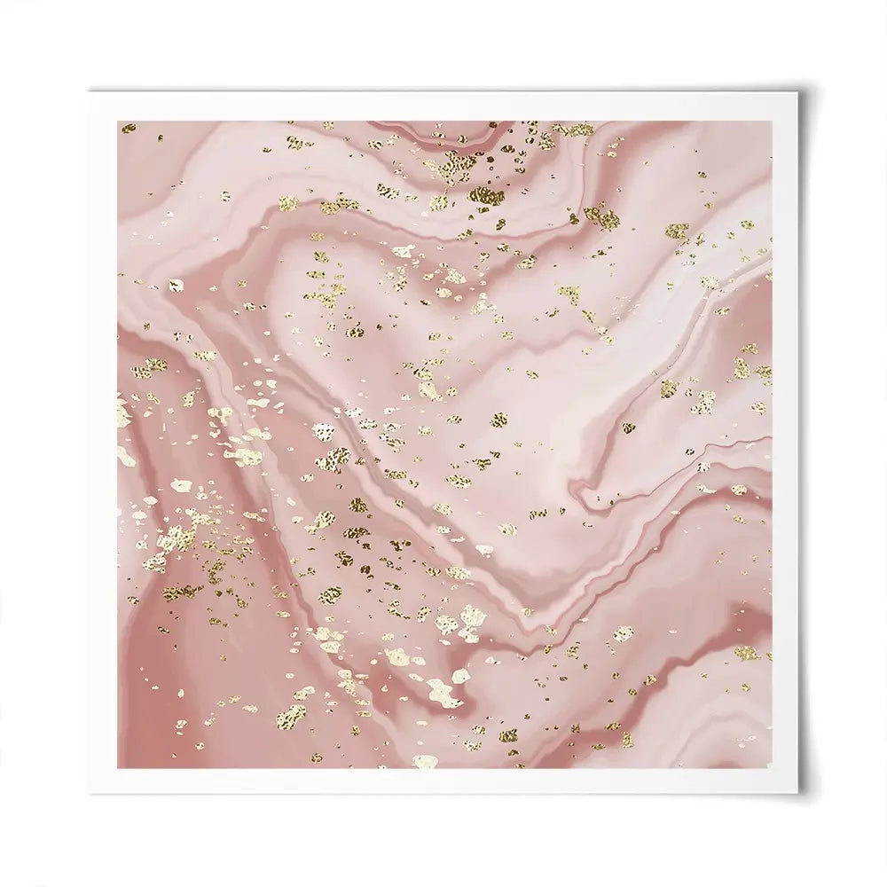Rose Marble Speckles Square Art Print Rose Marble Speckles Square Art Print wall art product NikaMooni / Shutterstock