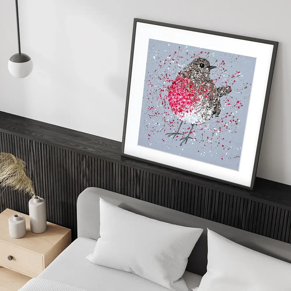 Rosie Robin Square Framed Art Print Rosie Robin Square Framed Art Print wall art product Jo Gough