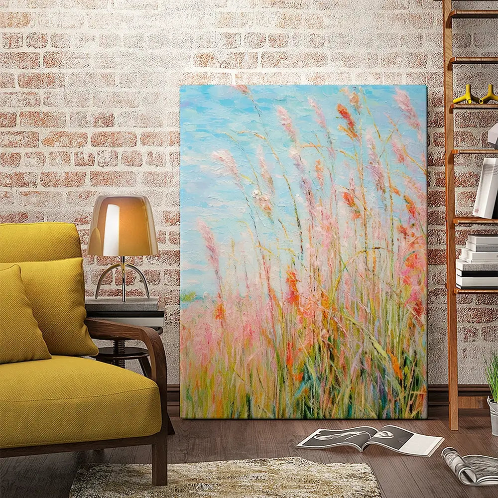 Rough Painted Grass Canvas Print Rough Painted Grass Canvas Print wall art product Treechild