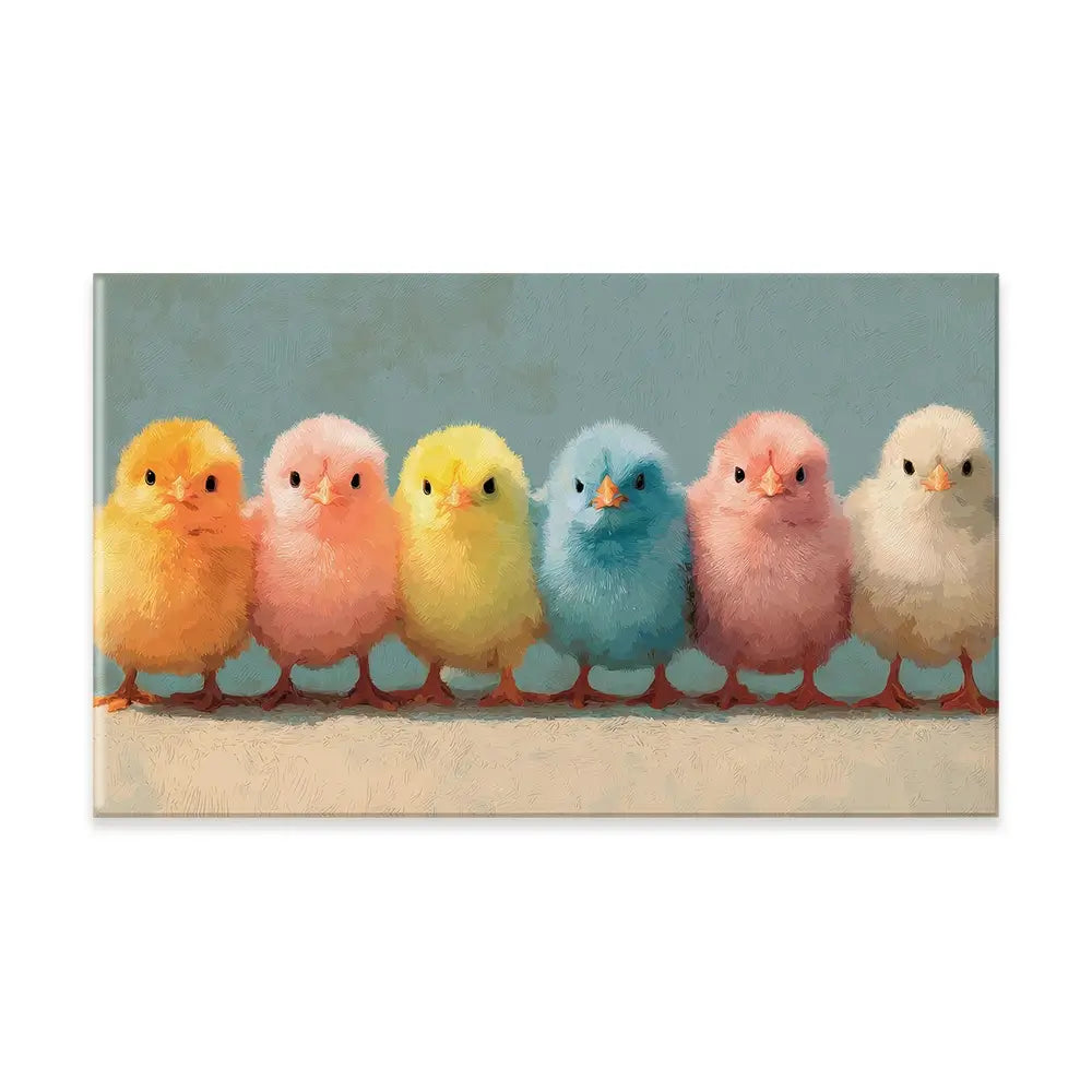 Row Of Chicks Canvas Print Row Of Chicks Canvas Print wall art product Petals Prints Design - Independent