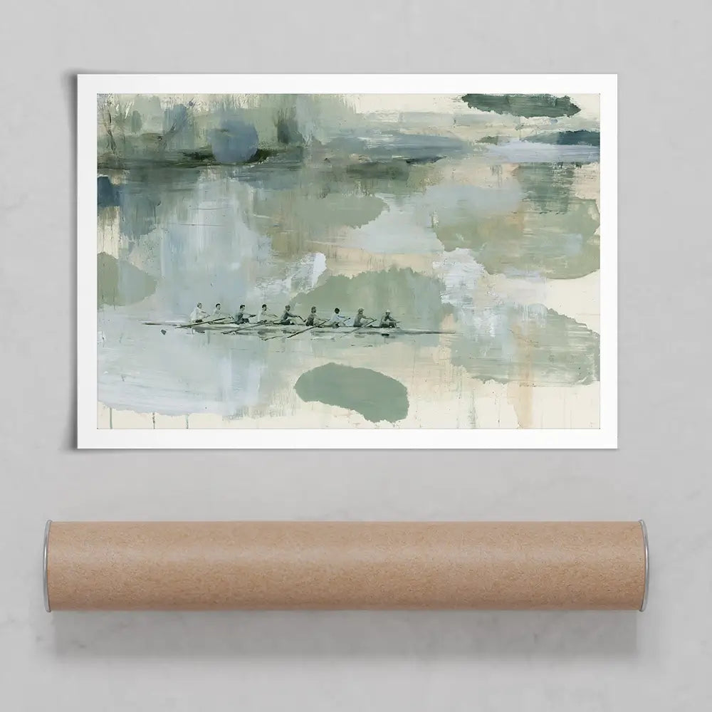 Rowing Eight On The River Art Print Rowing Eight On The River Art Print wall art product Chromatic Storm Studio