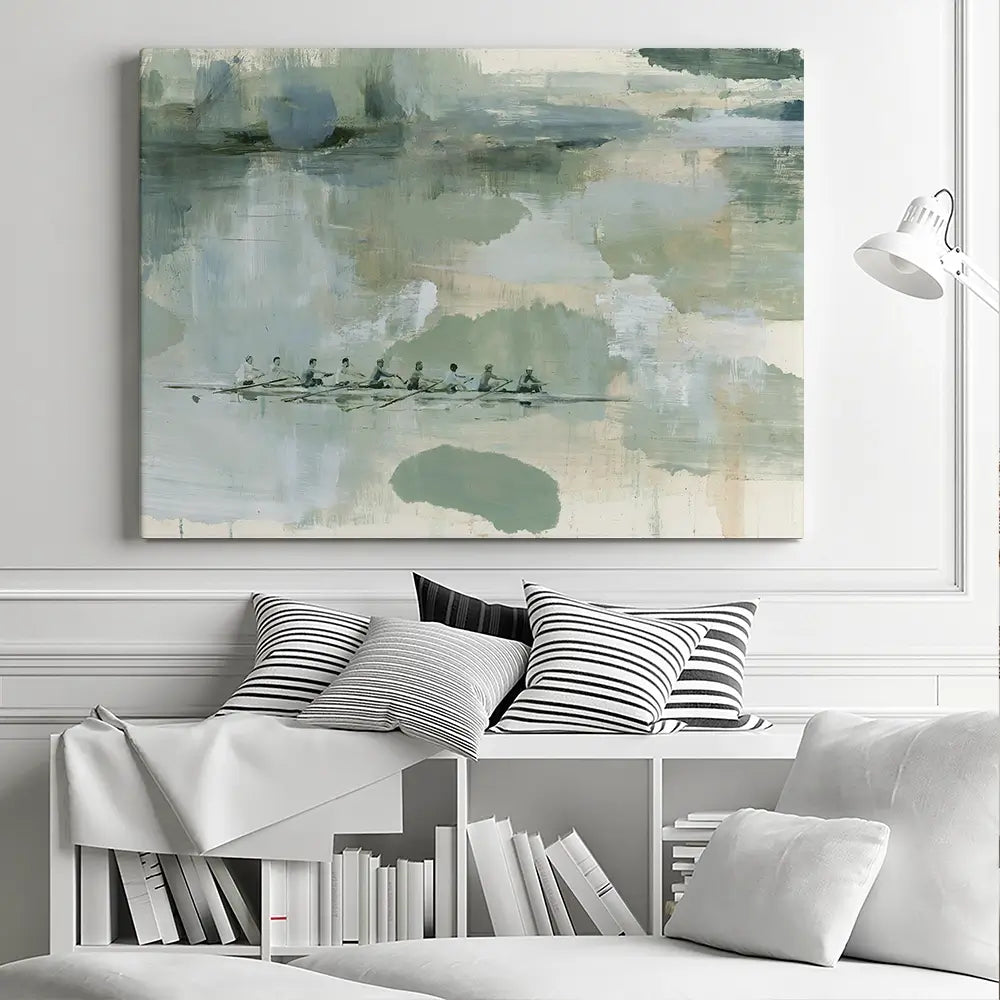 Rowing Eight On The River Canvas Print Rowing Eight On The River Canvas Print wall art product Chromatic Storm Studio