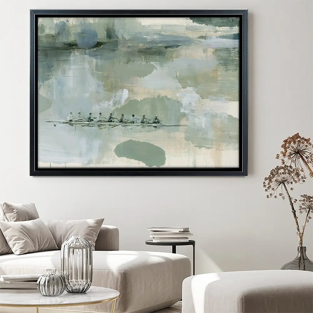 Rowing Eight On The River Canvas Print Rowing Eight On The River Canvas Print wall art product Chromatic Storm Studio