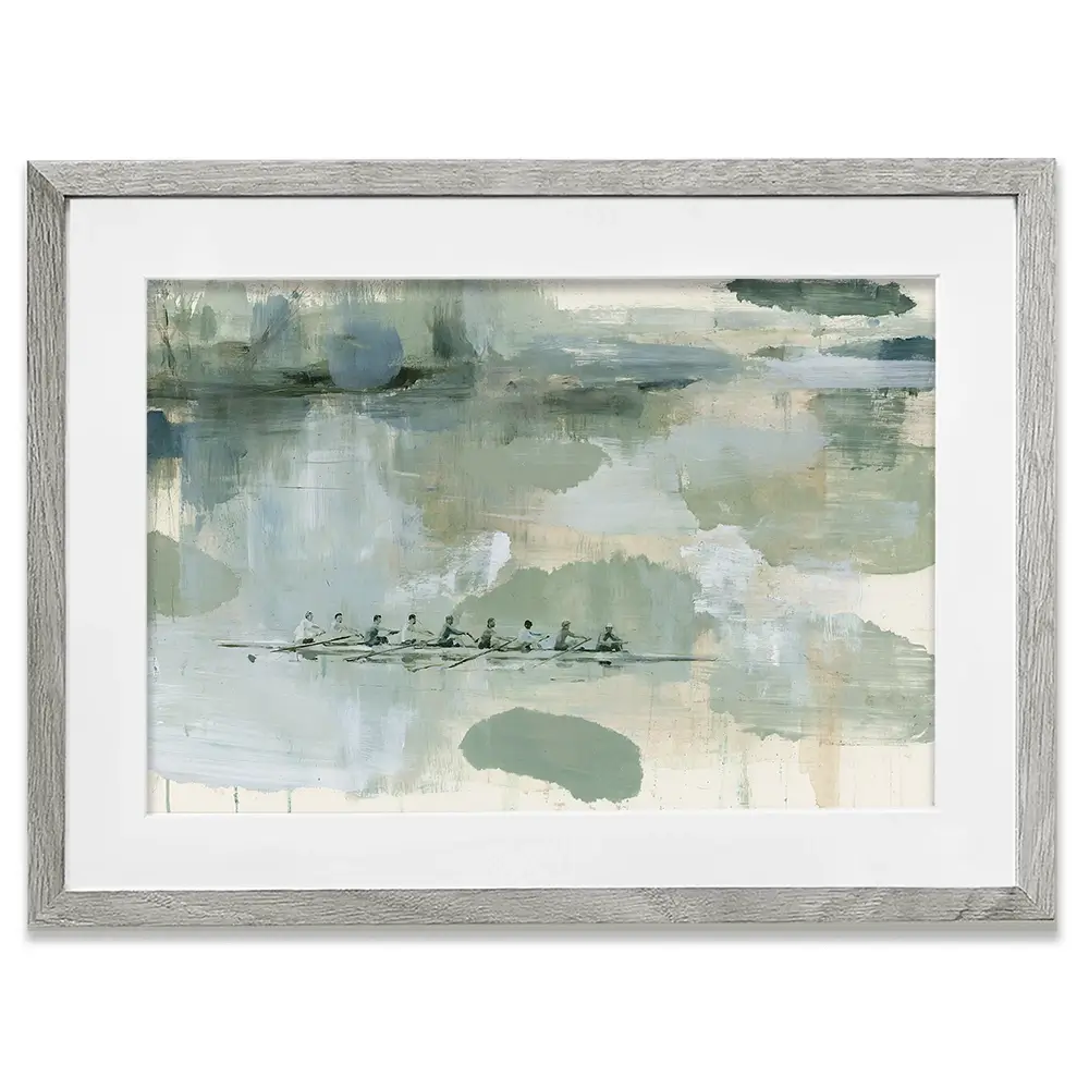 Rowing Eight On The River Framed Art Print Rowing Eight On The River Framed Art Print wall art product Chromatic Storm Studio