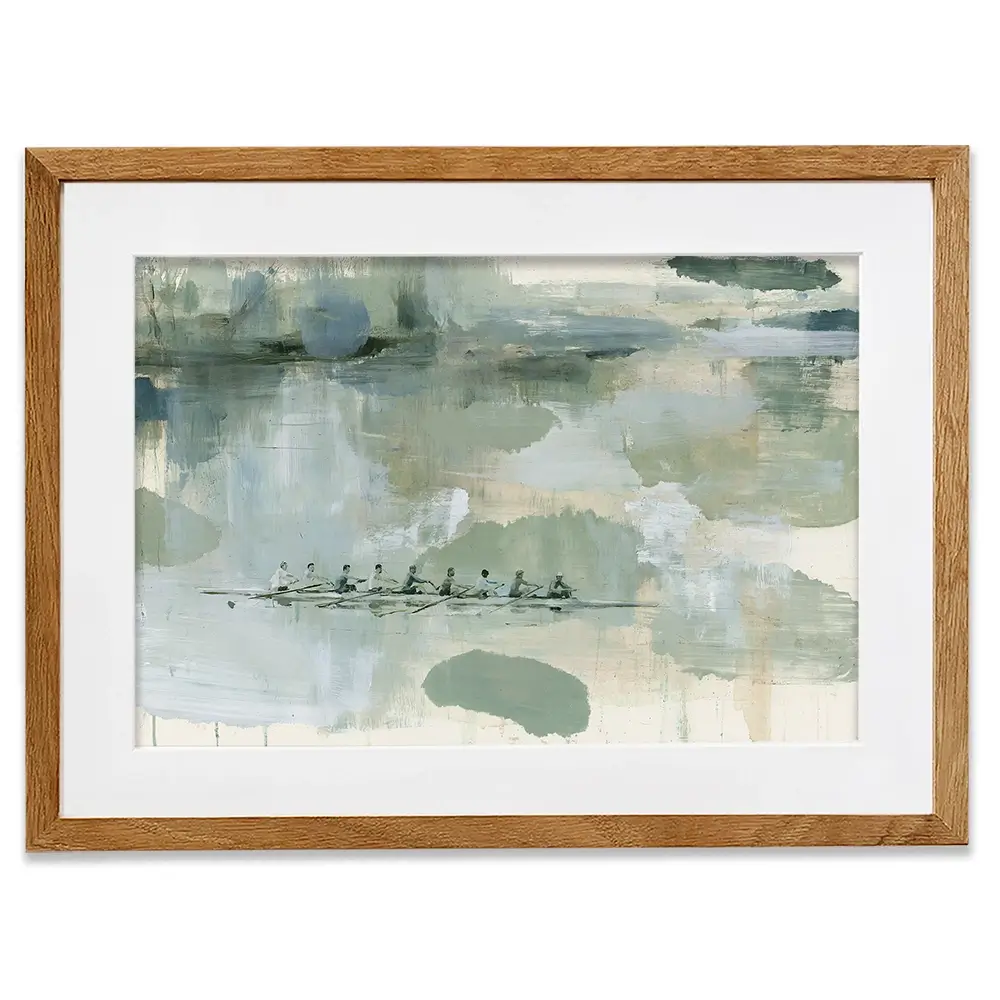 Rowing Eight On The River Framed Art Print Rowing Eight On The River Framed Art Print wall art product Chromatic Storm Studio