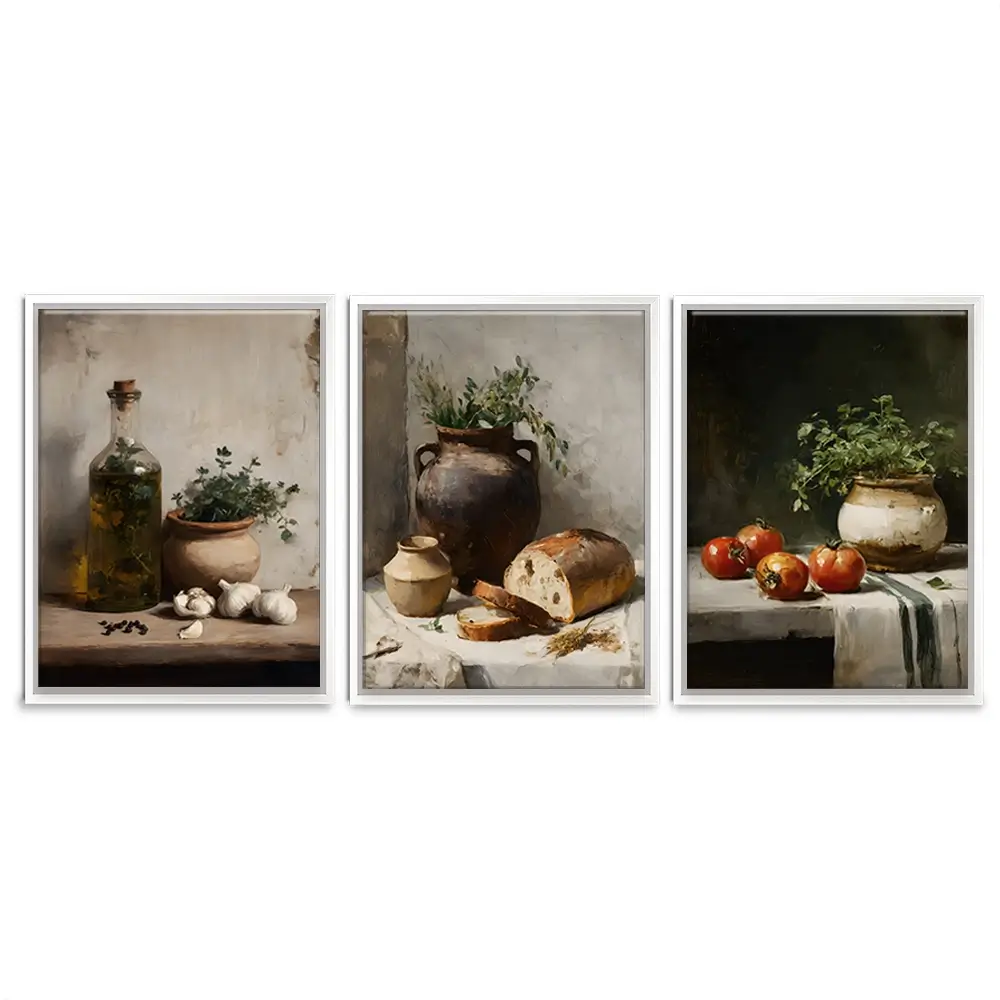 Rustic Kitchen Trio Canvas Print Rustic Kitchen Trio Canvas Print wall art product IAmHomeStudio