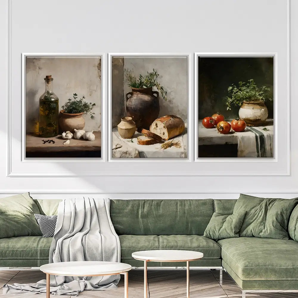 Rustic Kitchen Trio Canvas Print Rustic Kitchen Trio Canvas Print wall art product IAmHomeStudio