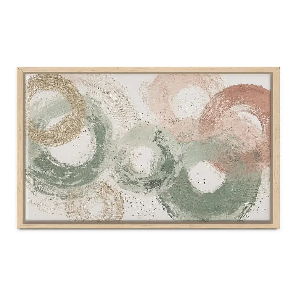 Sage Bloom Circle Abstract Canvas Print Sage Bloom Circle Abstract Canvas Print wall art product Chromatic Storm Studio