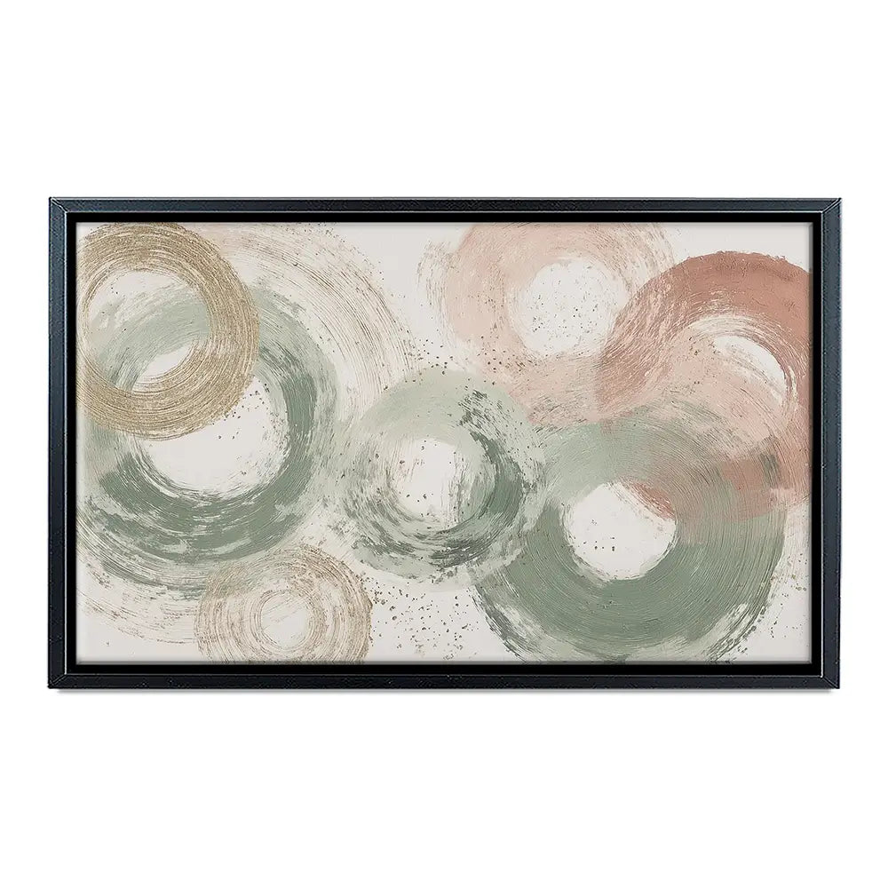 Sage Bloom Circle Abstract Canvas Print Sage Bloom Circle Abstract Canvas Print wall art product Chromatic Storm Studio