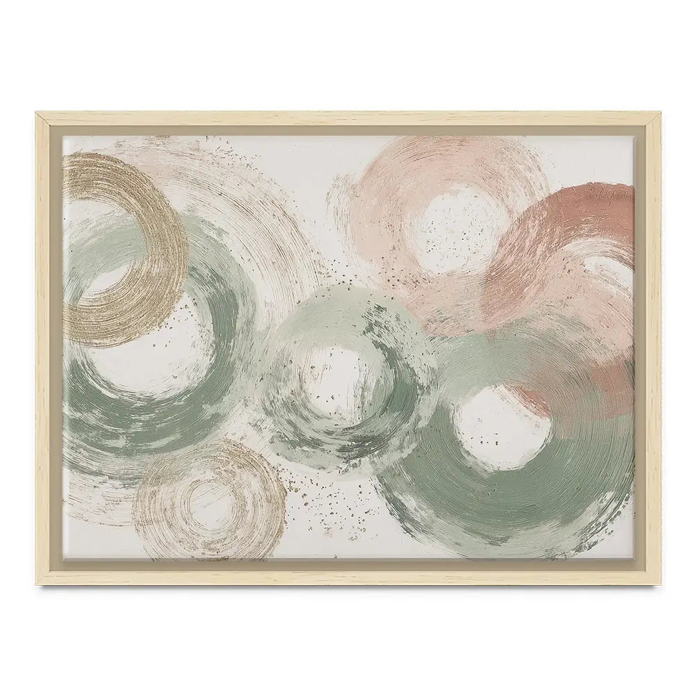 Sage Bloom Circle Abstract Canvas Print Sage Bloom Circle Abstract Canvas Print wall art product Chromatic Storm Studio