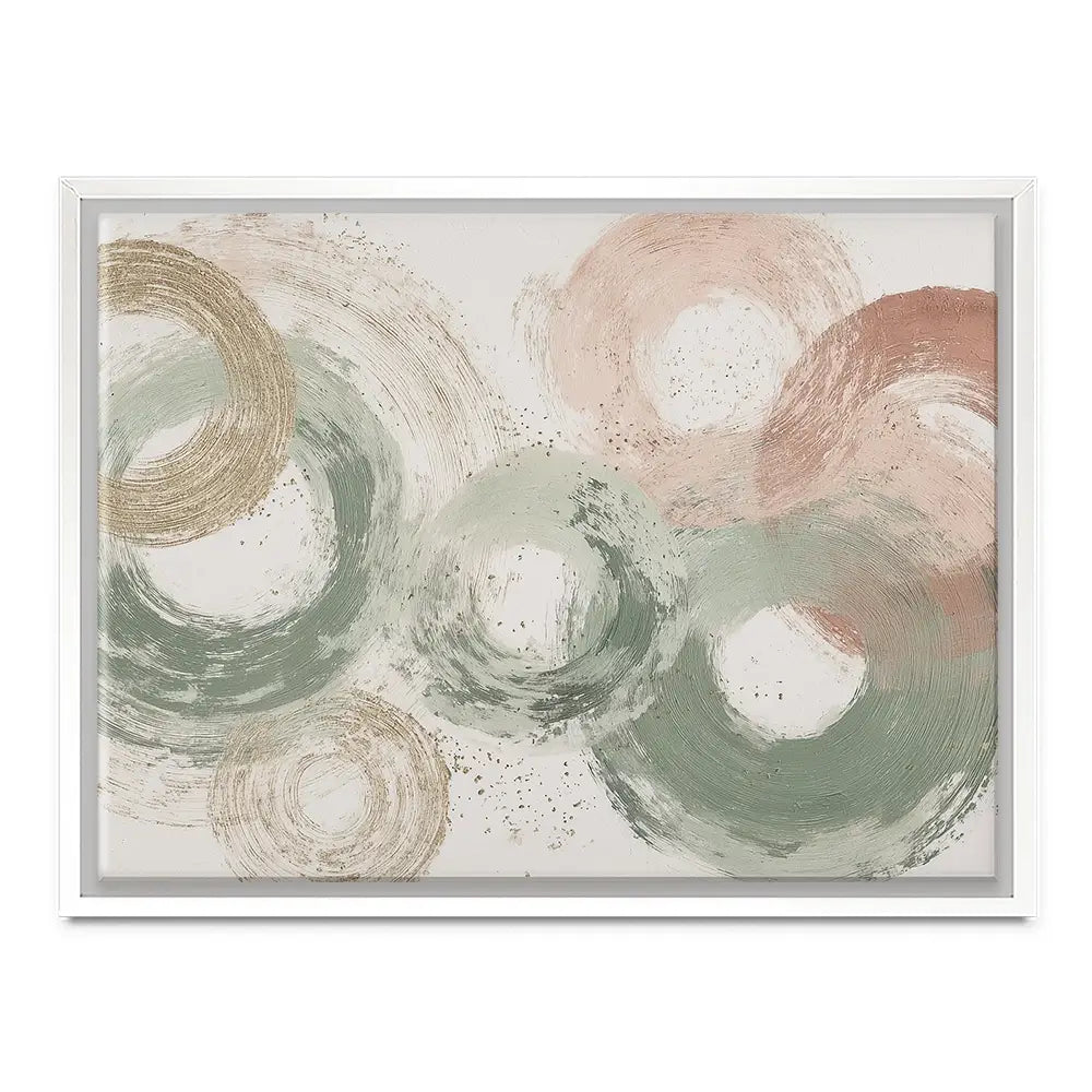 Sage Bloom Circle Abstract Canvas Print Sage Bloom Circle Abstract Canvas Print wall art product Chromatic Storm Studio