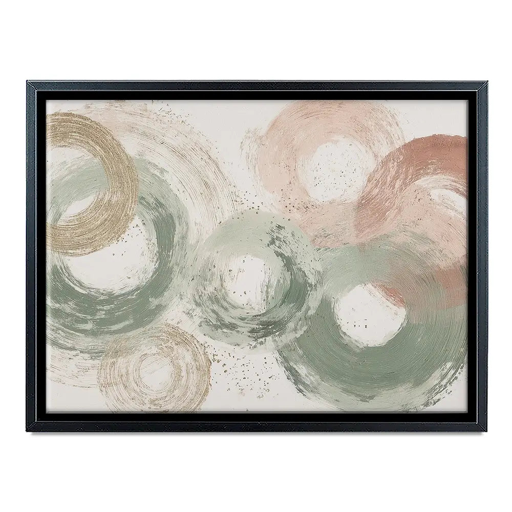 Sage Bloom Circle Abstract Canvas Print Sage Bloom Circle Abstract Canvas Print wall art product Chromatic Storm Studio