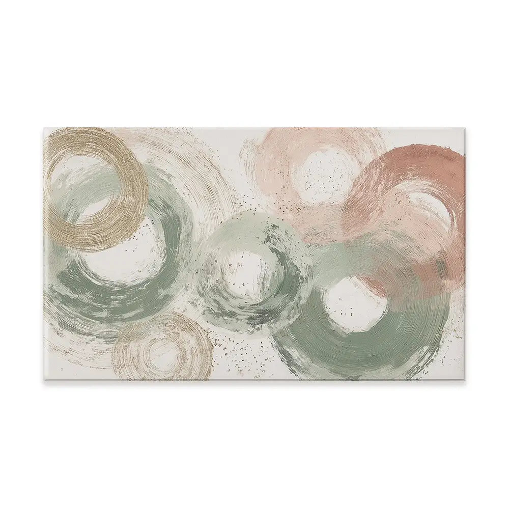 Sage Bloom Circle Abstract Canvas Print Sage Bloom Circle Abstract Canvas Print wall art product Chromatic Storm Studio