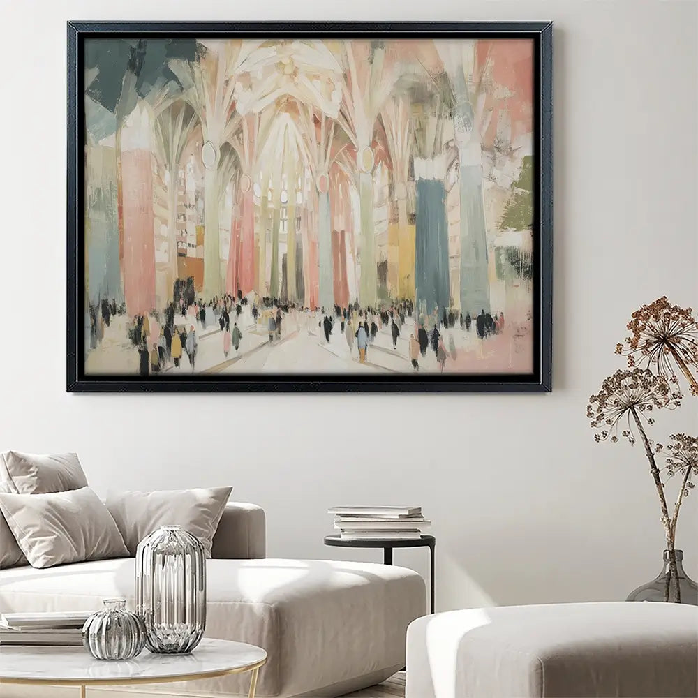 Sagrada Familia Interior Canvas Print Sagrada Familia Interior Canvas Print wall art product Chromatic Storm Studio