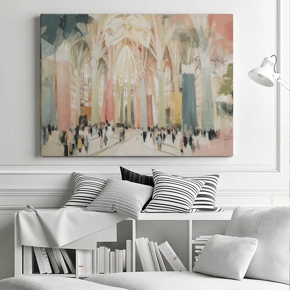 Sagrada Familia Interior Canvas Print Sagrada Familia Interior Canvas Print wall art product Chromatic Storm Studio
