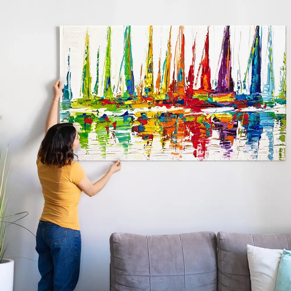 Sail With Me Oversized Canvas Print Sail With Me Oversized Canvas Print wall art product Osnat Tzadok