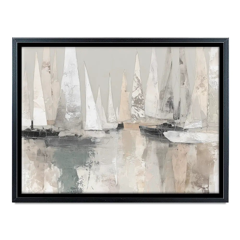 Sailboat Cluster At Bay Canvas Print Sailboat Cluster At Bay Canvas Print wall art product Chromatic Storm Studio