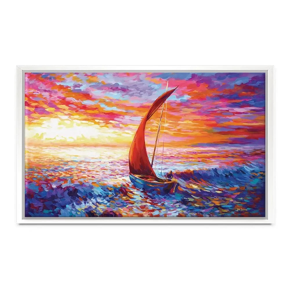 Sailboat Sunset Canvas Print Sailboat Sunset Canvas Print wall art product Leon Devenice