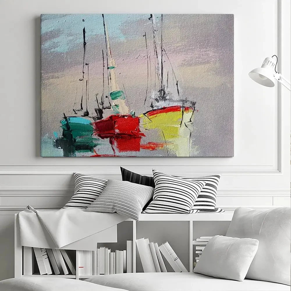 Sailing Boats Canvas Print Sailing Boats Canvas Print wall art product Oleksandr Bodnar / Shutterstock