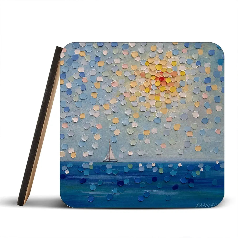 Sailing By The Sun Coaster Set Sailing By The Sun Coaster Set wall art product Ekaterina Ermilkina