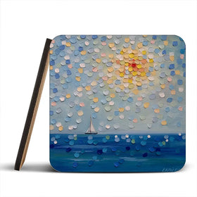Sailing By The Sun Coaster Set Sailing By The Sun Coaster Set wall art product Ekaterina Ermilkina