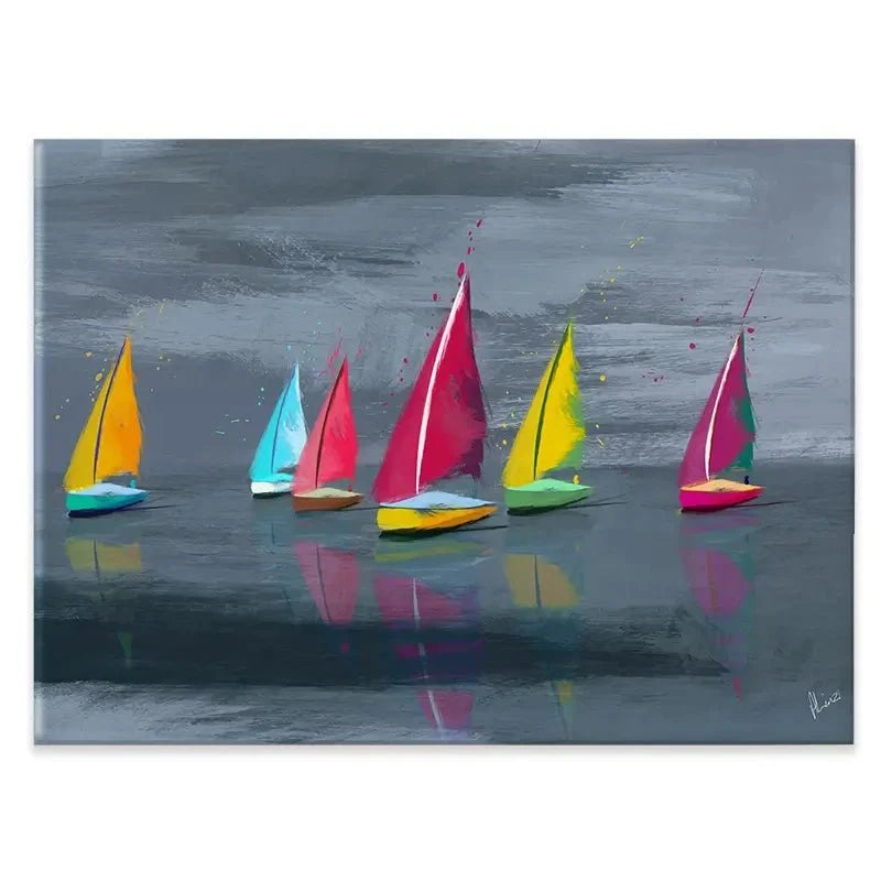 Sailing Landscape Canvas Print Sailing Landscape Canvas Print wall art product Aimee Linzi