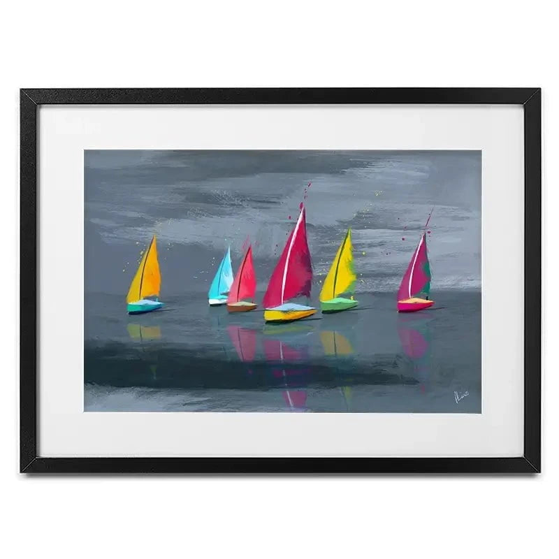 Sailing Landscape Framed Art Print Sailing Landscape Framed Art Print wall art product Aimee Linzi