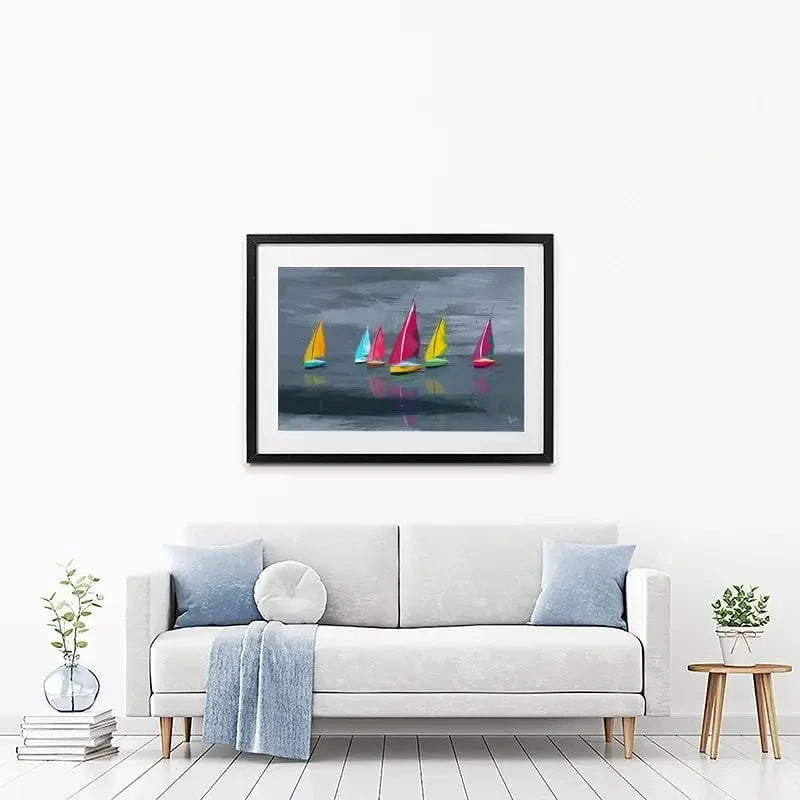 Sailing Landscape Framed Art Print Sailing Landscape Framed Art Print wall art product Aimee Linzi