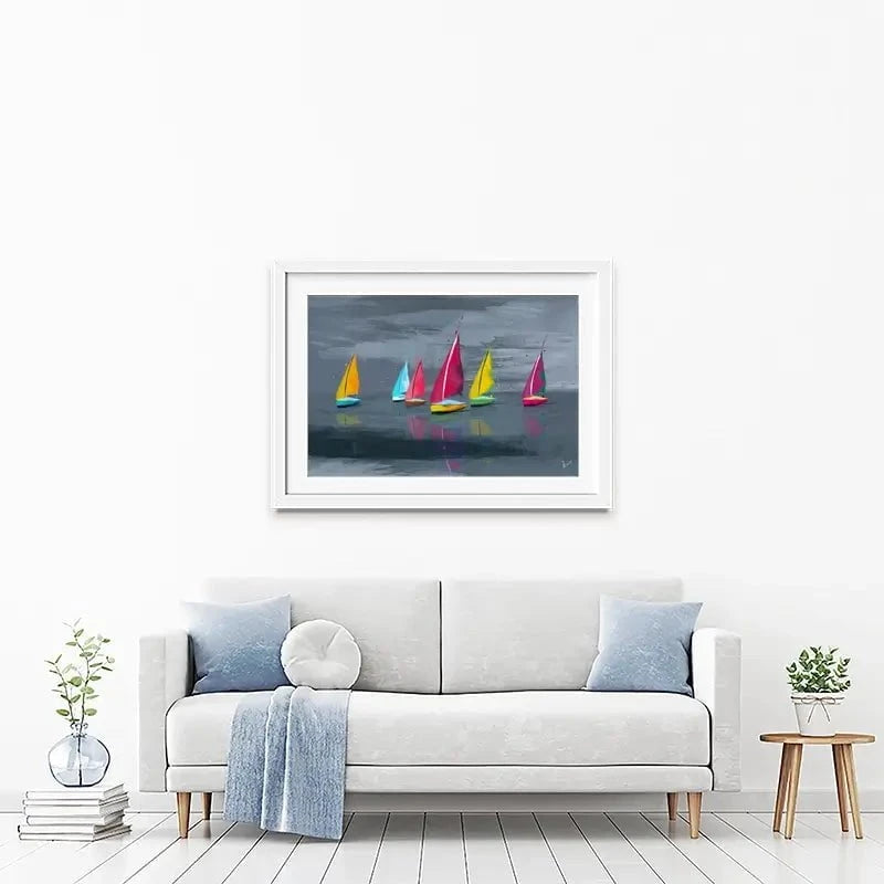 Sailing Landscape Framed Art Print Sailing Landscape Framed Art Print wall art product Aimee Linzi