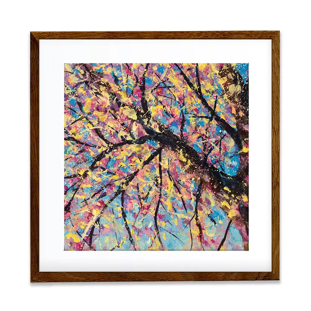 Sakura In Bloom Square Framed Art Print Sakura In Bloom Square Framed Art Print wall art product Art Print Shop