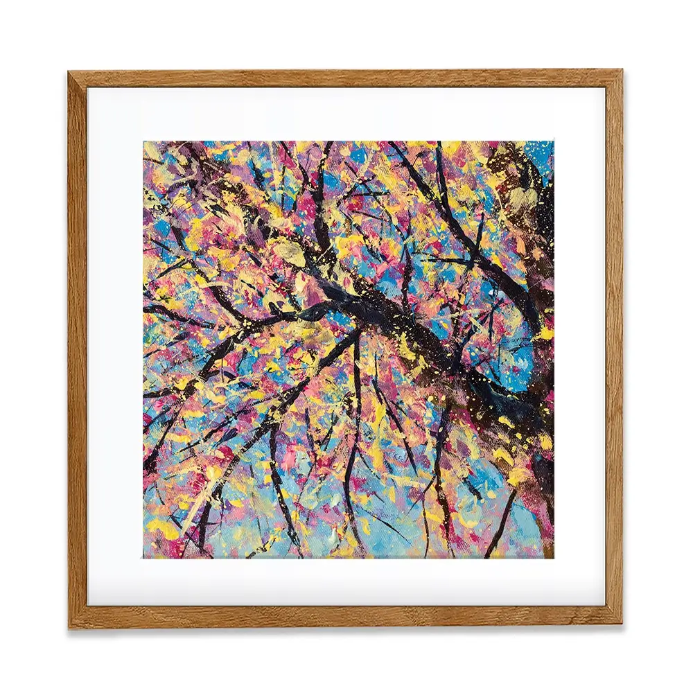 Sakura In Bloom Square Framed Art Print Sakura In Bloom Square Framed Art Print wall art product Art Print Shop