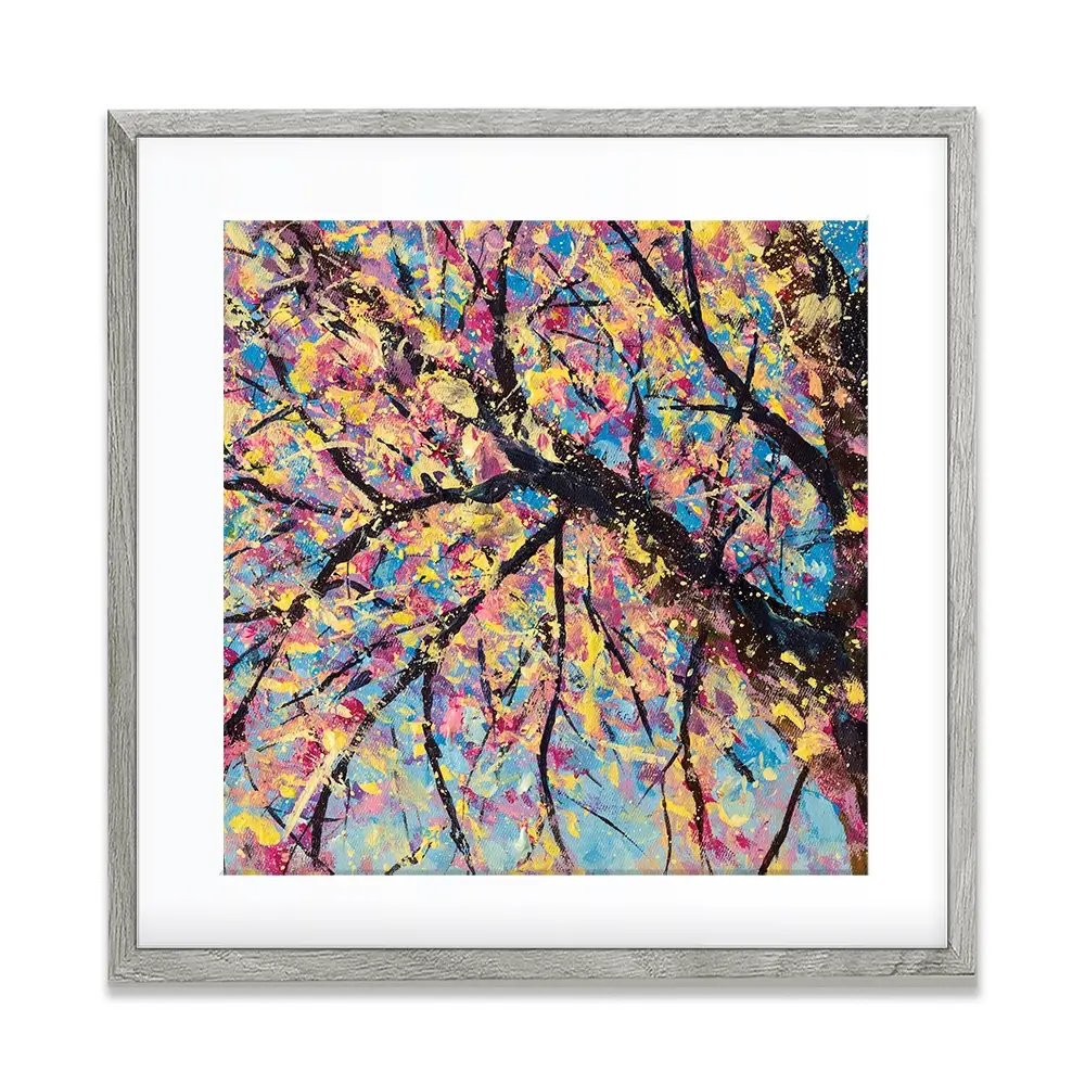 Sakura In Bloom Square Framed Art Print Sakura In Bloom Square Framed Art Print wall art product Art Print Shop