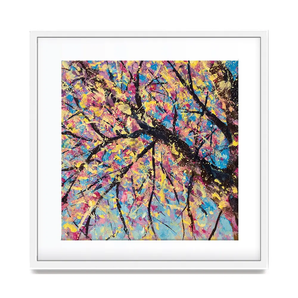 Sakura In Bloom Square Framed Art Print Sakura In Bloom Square Framed Art Print wall art product Art Print Shop