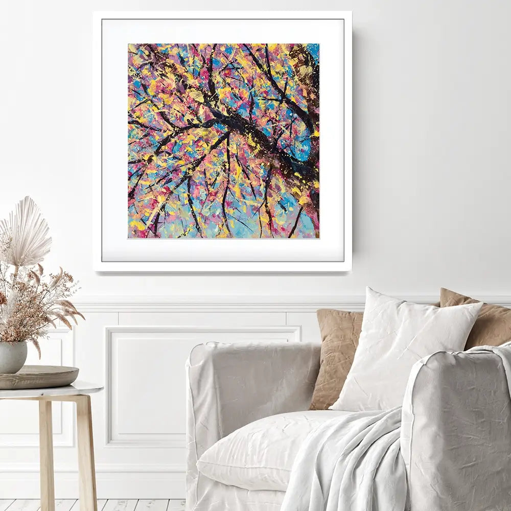 Sakura In Bloom Square Framed Art Print Sakura In Bloom Square Framed Art Print wall art product Art Print Shop