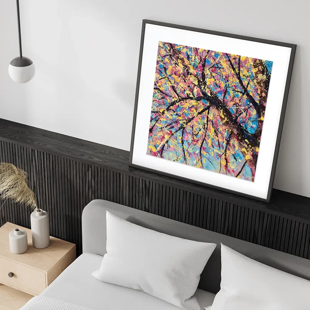 Sakura In Bloom Square Framed Art Print Sakura In Bloom Square Framed Art Print wall art product Art Print Shop