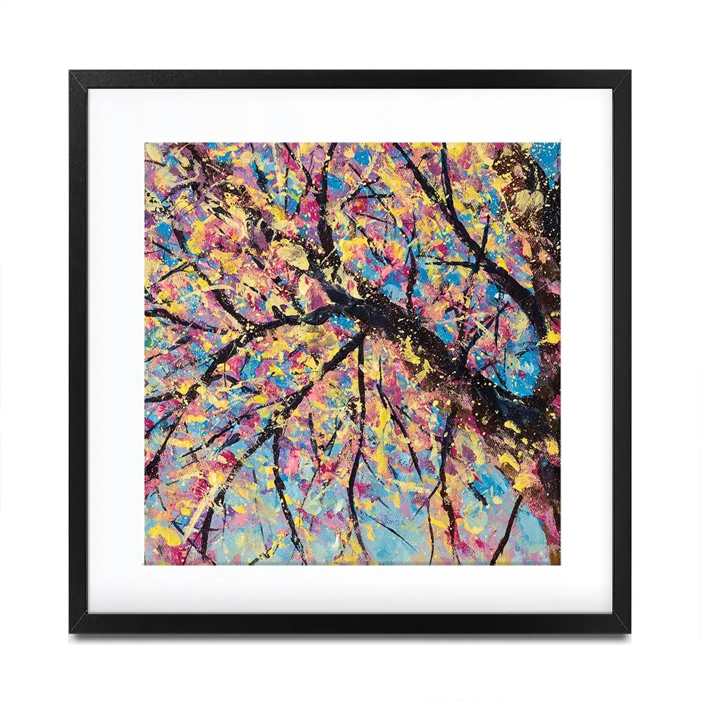 Sakura In Bloom Square Framed Art Print Sakura In Bloom Square Framed Art Print wall art product Art Print Shop