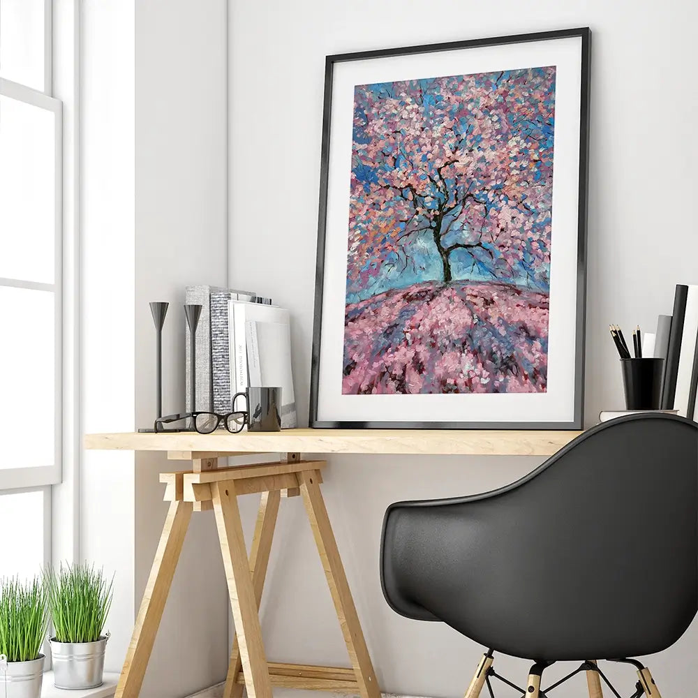 Sakura Tree Framed Art Print Sakura Tree Framed Art Print wall art product Lana Sham / Shutterstock