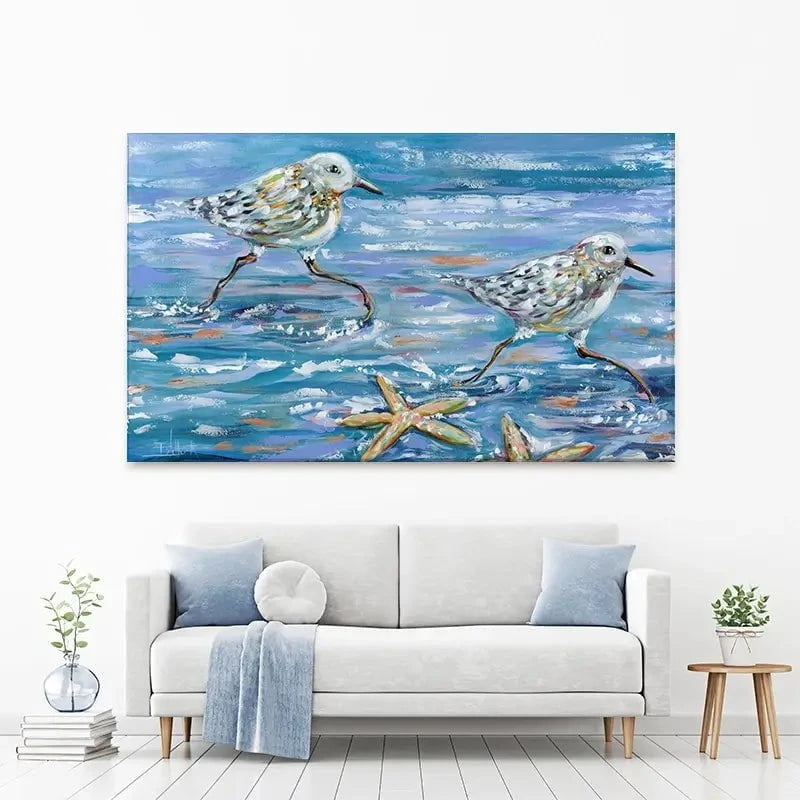 Sandpipers Canvas Print Sandpipers Canvas Print wall art product Estelle Grengs - Independent