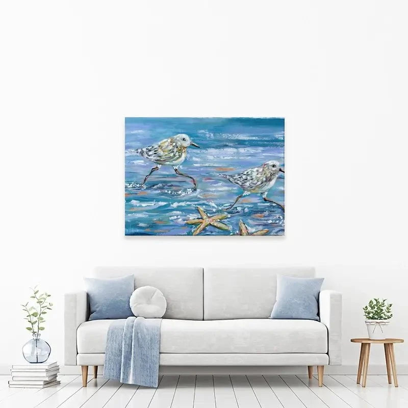 Sandpipers Canvas Print Sandpipers Canvas Print wall art product Estelle Grengs - Independent