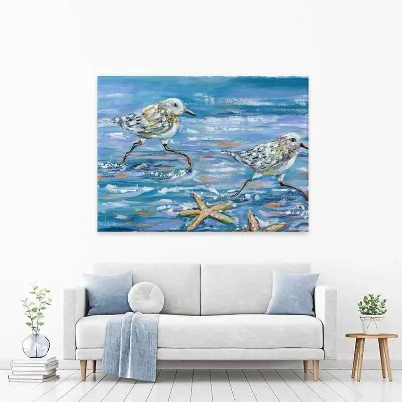Sandpipers Canvas Print Sandpipers Canvas Print wall art product Estelle Grengs - Independent