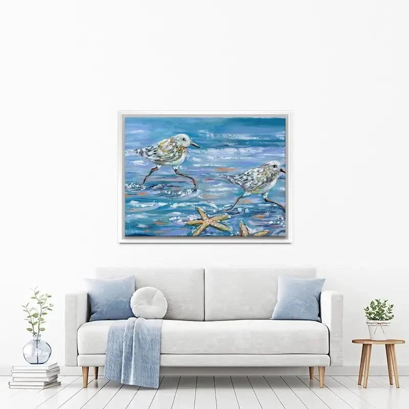Sandpipers Canvas Print Sandpipers Canvas Print wall art product Estelle Grengs - Independent